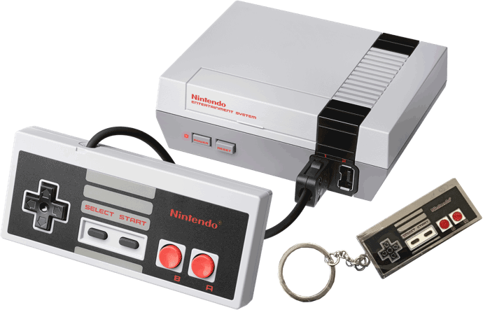 NES Classic Mini with Keyring