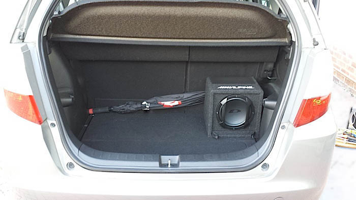 subwoofer in the boot